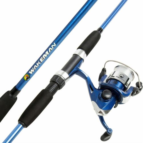 Blue Bait Cast Open Face Spinning 2 Pc Rod and Reel Combo 63 In Fishing Pole - Afbeelding 1 van 3