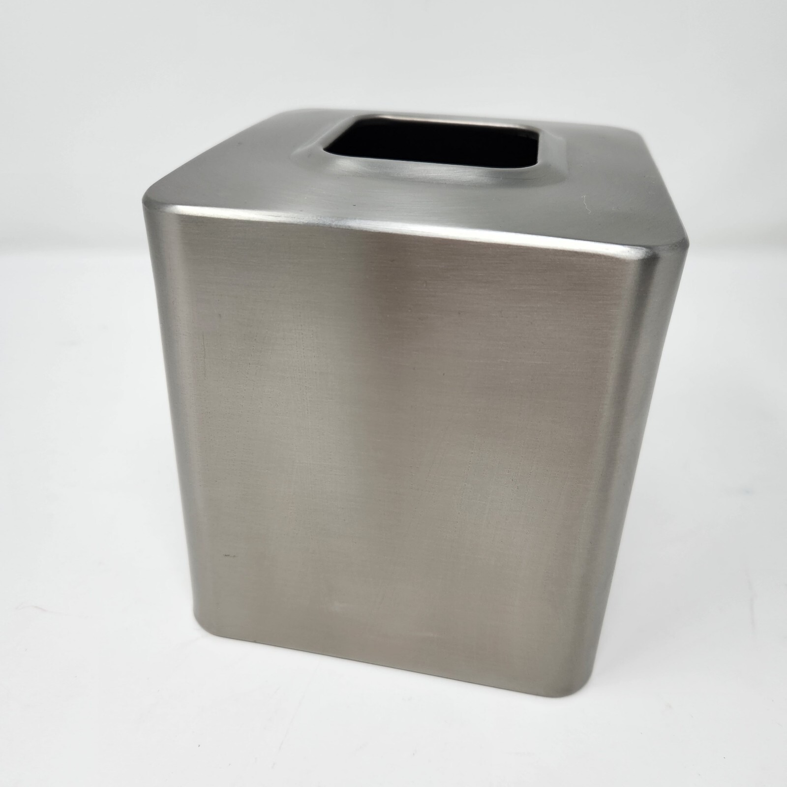 Inter Design Avery Tissue Box Cover Holder Stainless Steel Brushed Nickel