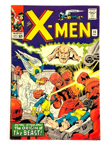 X-Men #15 (1965) vtg comic book Marvel 1st App Master Mold Beast Origin