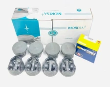 Moresa FLAT TOP Pistons Set/8+MOLY Rings for Chevy 4.8L 5.3L PRESS-fit .030 bore