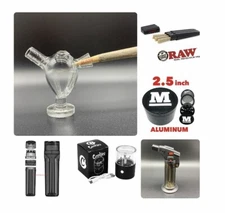 glass EGG style cone holder hand pipe tobacco pipe+torch grinder rechargeable