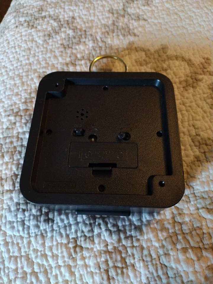 Black And Gold Analog Alarm Clock Office Desk Decor/W Battery - Image 4 of 4