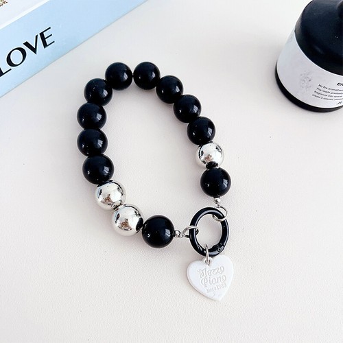 Bow Heart Beaded Bracelet Lanyard Mobile Phone Charm Acrylic Anti-Lost Chains - Picture 21 of 31