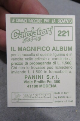 1994-95 SCUDETTO A CALCIATORI PANINI 1995 SCEGLI figurina recuperata dall'album