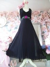 Monsoon size 18 new tags black pleated halterneck midi dress occasion