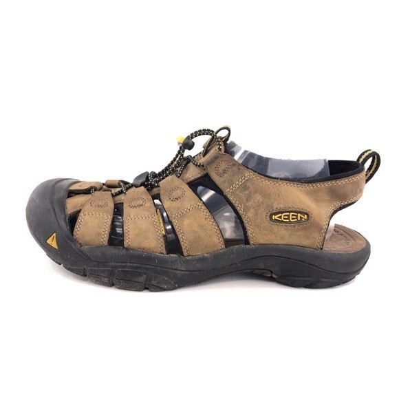 Sandali da trekking impermeabili Keen Newport da uomo taglia 10 EUR 43 pelle marrone outdoor