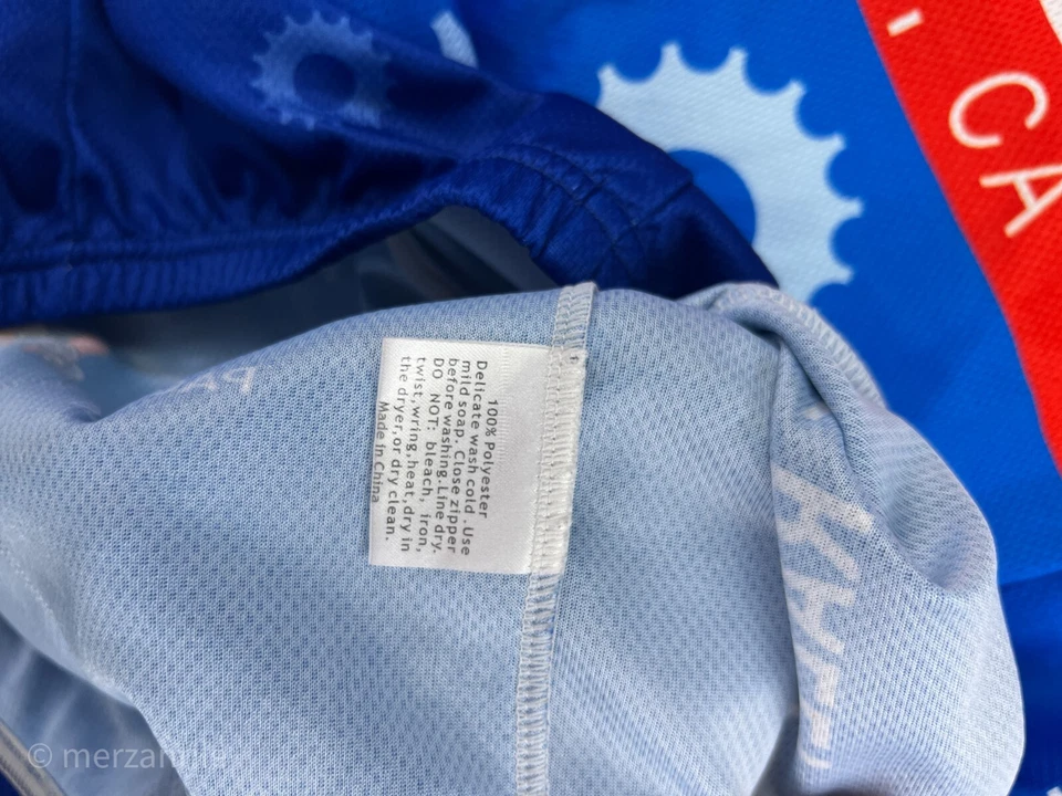 Camiseta deportiva de ciclismo Pactimo adulto mediana azul roja Great Western Bicycle Rally Paso Ro Foto 4 de 4