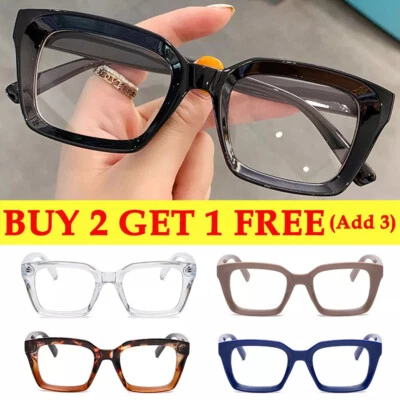 ACESOME Oversized Square Reading Glasses Large Frame High-definition Presbyopia Diopter