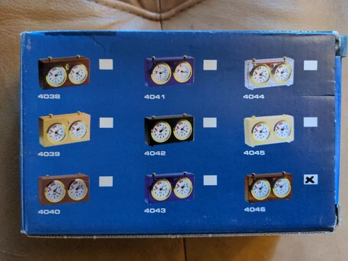 Vintage Chess CLOCK Analog Timer APF V ROLLAND Amber Case Original Box Mint 4046 - Picture 3 of 6