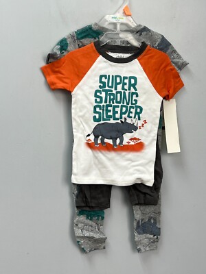 Child of Mine by Carter's 4 Pcs Set Rhinoceros Print Toddler 4T-2 Shirts 2 Pants