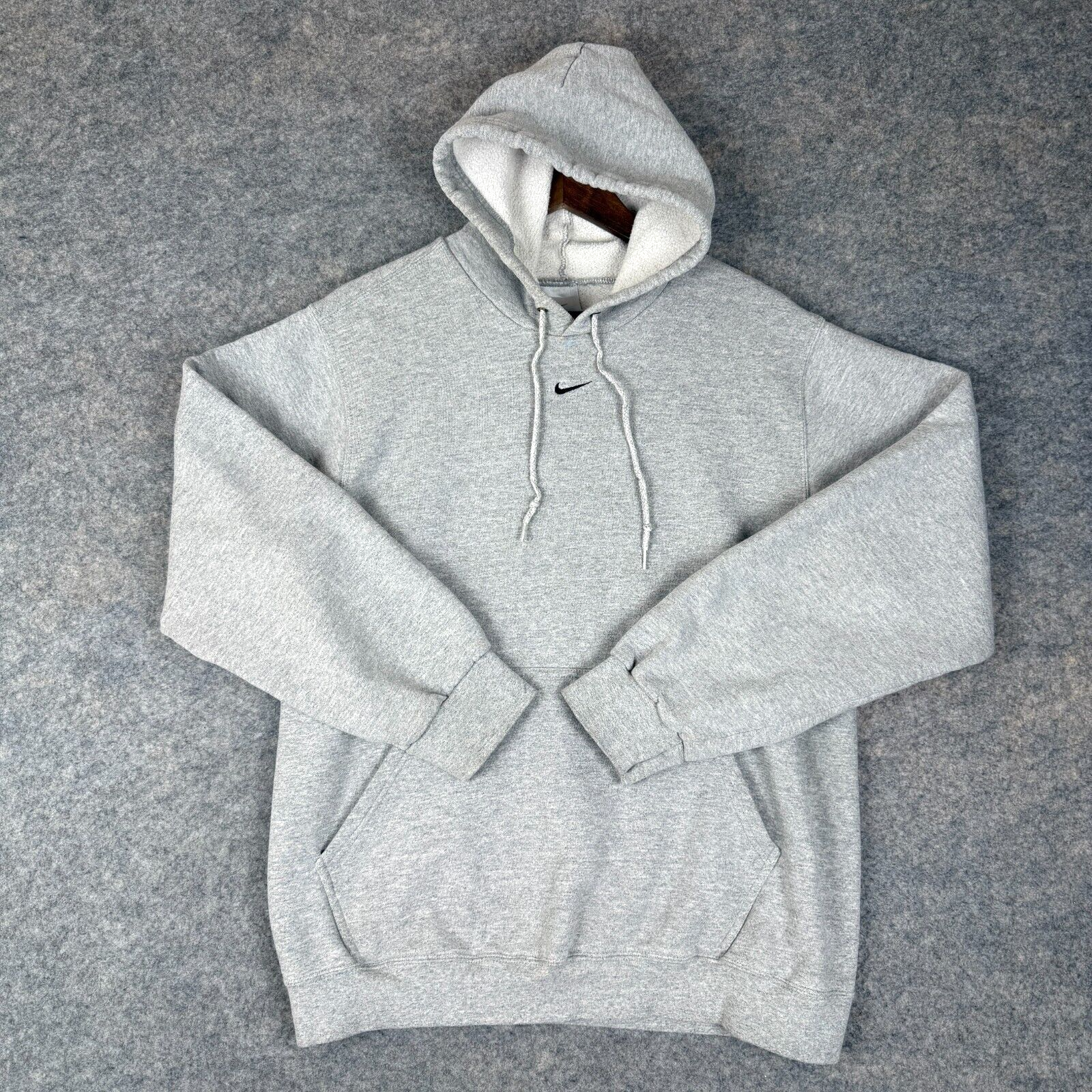 Vintage Nike Center Swoosh Hoodie Mens Medium Travis Scott Gray 90s Gray Rare