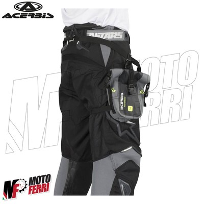 Acerbis Motorcycle/Scooter Waterproof Leg Pouch Bag - 2L Capacity, Black/Grey, PVC Material | AC 0022228319 3 thumbnail image