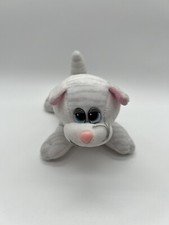 Vintage Pound Purries Newborn 8" White Kitten Plush Red Bow Tonka Puppies