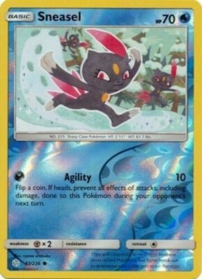 Pokemon - Sneasel 43/236 - REVERSE HOLO -  - Cosmic Eclipse - NM/M