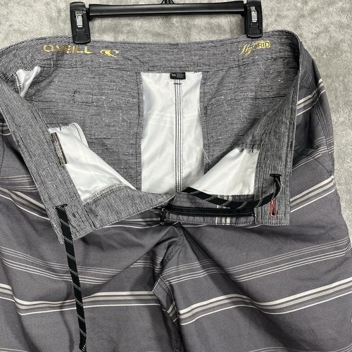 O'Neill Board Shorts Uomo 40 Grigio Ibrido Non Foderato Zip Tasca Posteriore Crociera Viaggio - Foto 5 di 14