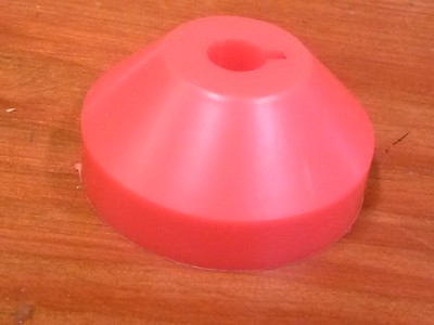 1 New Red Dome Universal Plastic 45 RPM 7'' Record Adapter Easy Quick Change 