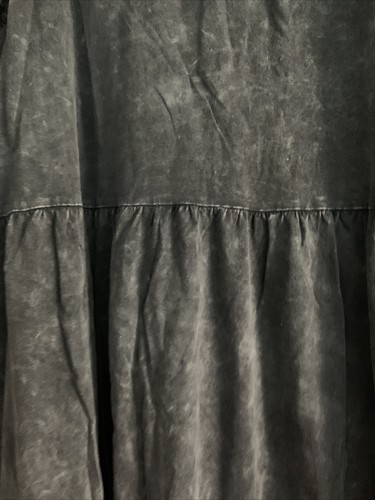 Sho Women's Mineral Wash Sleeveless Shirt Dress Black Size Mid Calf - Picture 9 of 12