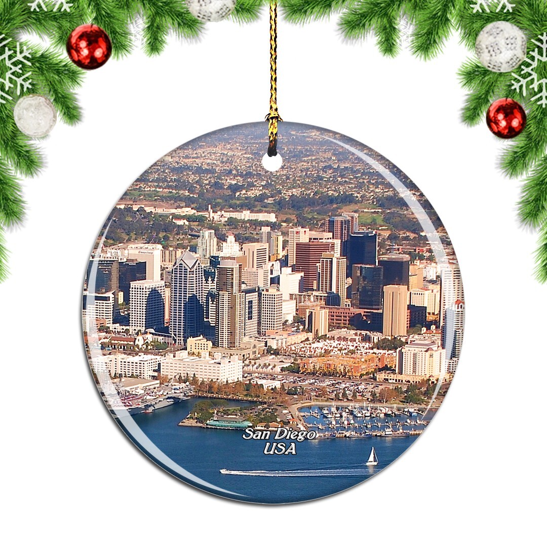 USA San Diego California Christmas ornament travel souvenir city gift