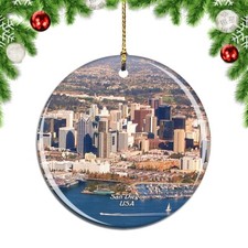 America USA San Diego California Christmas ornament city travel souvenir