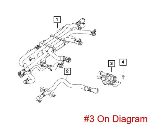 NEW Mopar Auxiliary Coolant Water Pump 68643454AA Pacifica 17-24 Voyager 20-24 - Picture 3 of 7