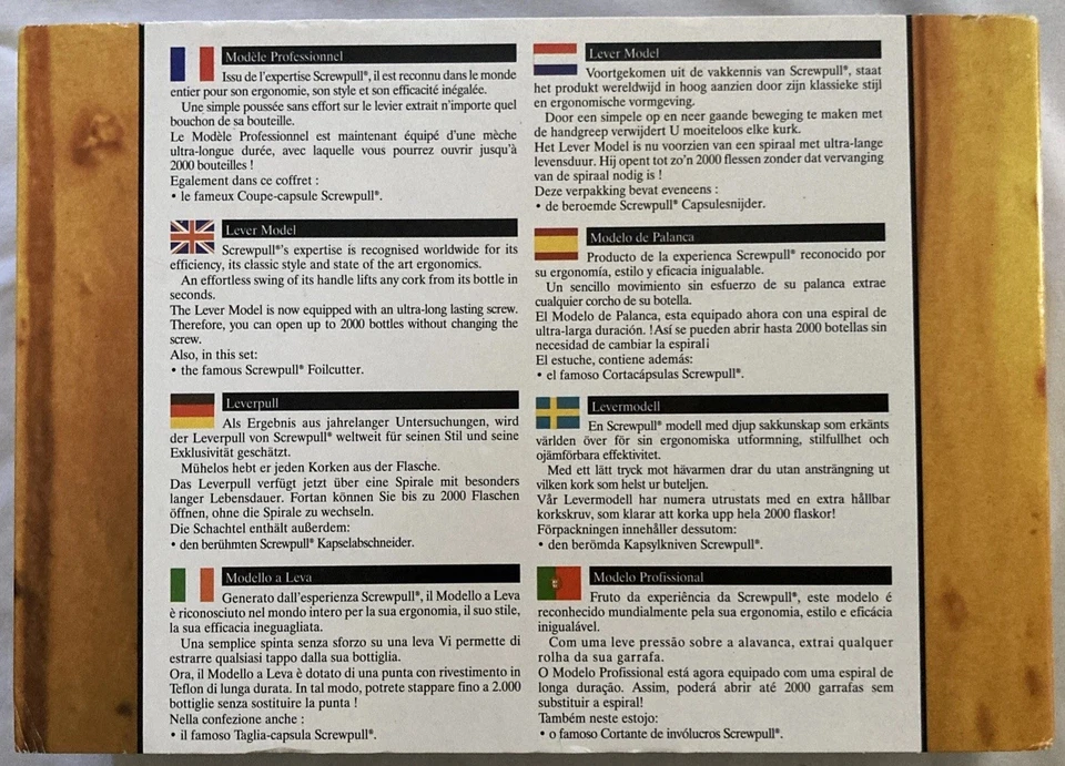 Vintage Le Creuset Screwpull Lever Model Set Wine Cork Opener Cutter - Image 3 of 4