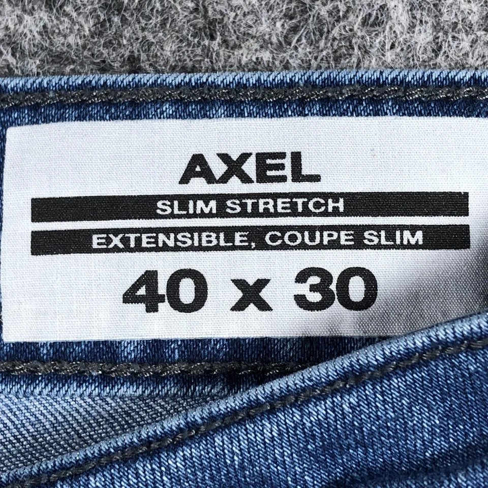 Pantalones de mezclilla Buffalo David Bitton Axel para hombre 40x30 azules ajustados elásticos informales Foto 2 de 4