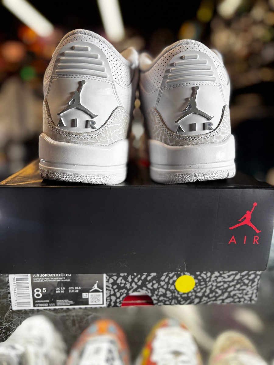 Size 8.5 - Air Jordan 3 Retro 2025 Pure Money for sale online | eBay