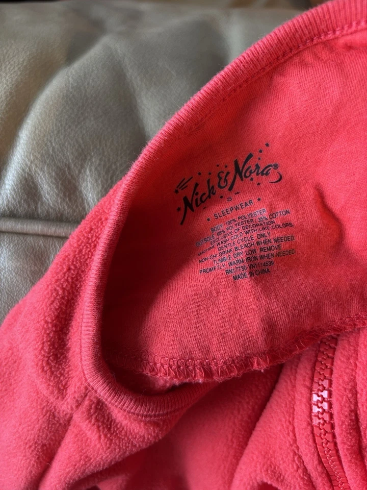 Nick & Nora пижамы женщин маленький красно-оранжевый Fox флис Footie цельный костюм - Изображение 3 из 4