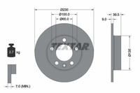 2X Textar Bremsscheibe PRO 92082503 FüR Audi VW Skoda Seat Golf A1 A3 TT 8L1 5J