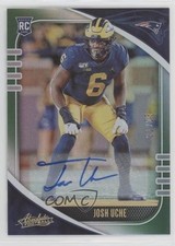 2020 Panini Absolute Rookie Signatures Green Spectrum /25 Josh Uche Auto 1e8j