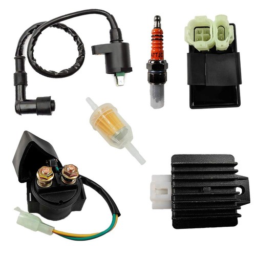 ATV Ignition set Ignition Coil 6 Pin AC CDI Solenoid Relay Voltage Regulator ...