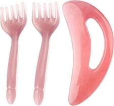 2+1Pcs Scalp Massage Comb Massager,Scalp Gua Sha,Head Spa Tools Five Claws Porta