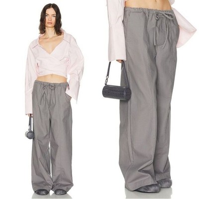 Women's HELSA Grey Workwear Drawcord Wide Leg Pants S
