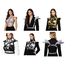 Women Corset Trendy Body Belt Punk Adjustable Strap Gothic Chest Harness Rave