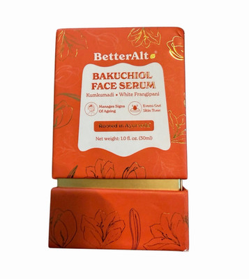 BetterAlt Bakuchiol Face Serum 30ml Kumkumadi White Frangipani NEW Exp 09/2026
