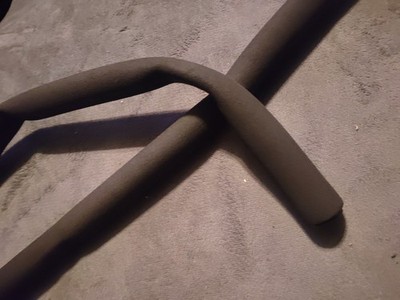 Moosgummi Griffe Fahrradlenker 500mm mit Lenkerstopfen  Schwarz Neu