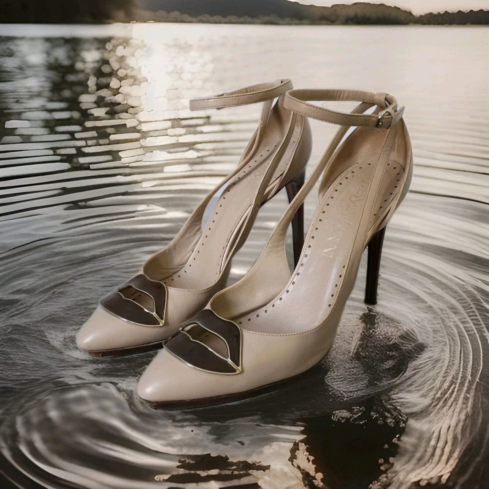 Yves Saint Laurent Vintage Dali Tacchi EU 39.5 UK 6.5 Smalto YSL anni 00