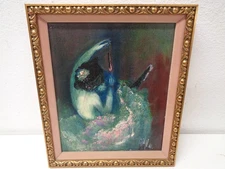 Vintage Ballet Dancer Gilmore ? Original Oil mixed media abstract painting