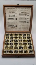Kingsley Machine Co Letter Type Font Set Hot Foil VINTAGE WOOD BOX LOOK READ X2