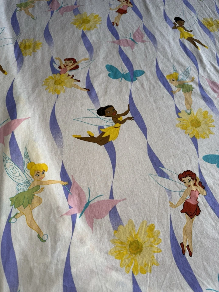 Sábana Cuna Top Campanilla De Colección con Fondo Elástico Disney Mezcla de Algodón Hadas Foto 2 de 4