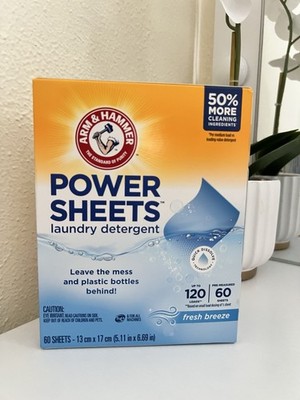 Arm & Hammer Power Sheets Laundry Detergent Fresh Breeze 60 Eco Friendly Sheets