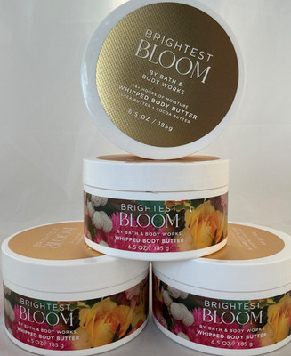 4 (FOUR) BRIGHTEST BLOOM Shea & CoconutOil 6.5oz BODY BUTTER Bath and Body Works