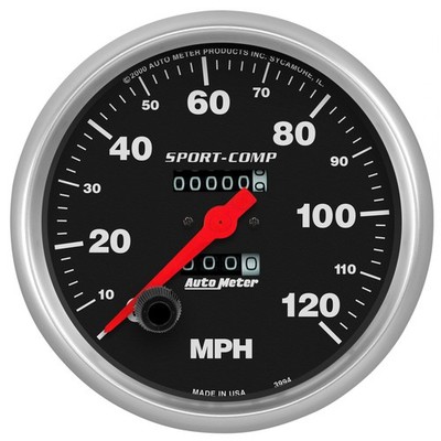 Autometer 3994 Gauge Speedometer 5'' 120Mph Mechanical Sport-Comp