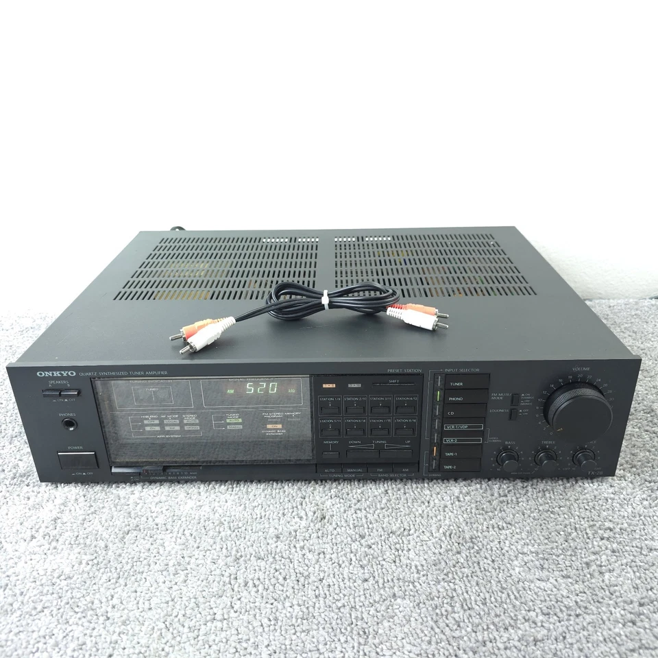 Onkyo TX-28 Quartz Synthesized Tuner Amplifier Receiver Vintage 1980s Working - Image 4 of 4