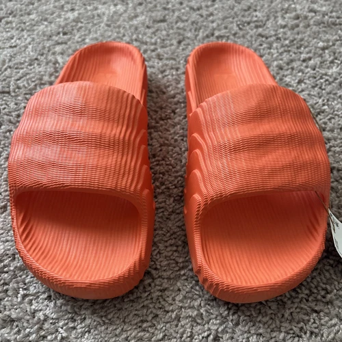 Adidas Originals Adilette 22 arancione sandalo uomo slip on casual taglia 8 IF3660 nuovo