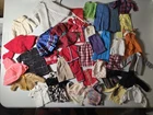 Large Lot Of Vintage Barbie & Friends Clothes Clone & Handmade Some TLC
