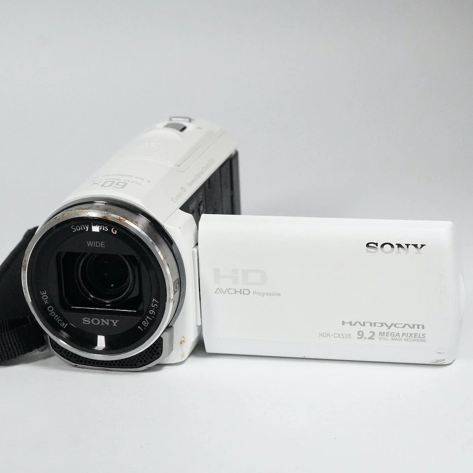 SONY HDR-CX535 Digital HD Video Camera Recorder HandyCam White 32GB Memory Used - Image 2 of 4