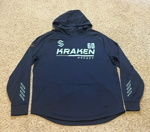 Seattle Kraken #60 Fanatics Pro Team Issue Player Worn Hoodie Sweatshirt Size XL