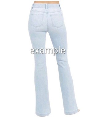 NEW Spanx Flare Slimming Stretch Jeans Size XS Retro Light Blue Denim Wash 
