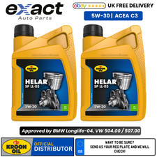 KROON OIL Helar SP LL-03 5W-30 Approved Under VW 504.00 / 507.00 & BMW - 1L x2